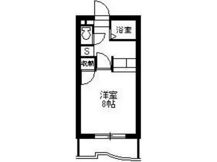 パラッツオS(1K/1階)の間取り写真