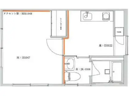 新小岩宝マンション(1K/2階)の間取り写真