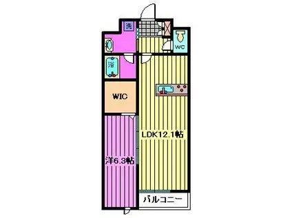 リトルロックス(1LDK/3階)の間取り写真