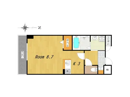 アヴニール・パレ(1K/5階)の間取り写真