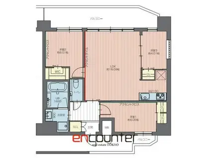 プレジオ練馬富士見台(3LDK/9階)の間取り写真
