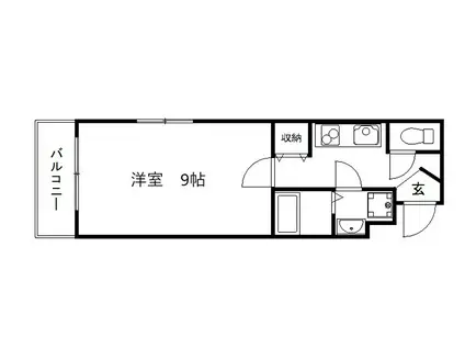 チコーベルメゾン東山(1K/3階)の間取り写真