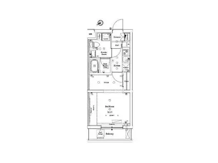 AXAS国分寺(1K/2階)の間取り写真