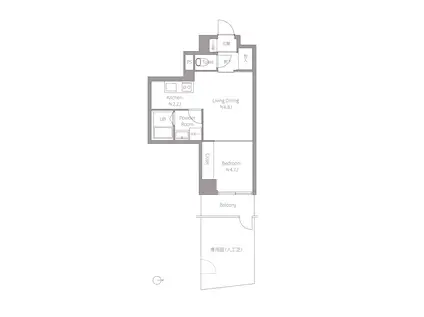 クリオ五反野壱番館(1LDK/1階)の間取り写真