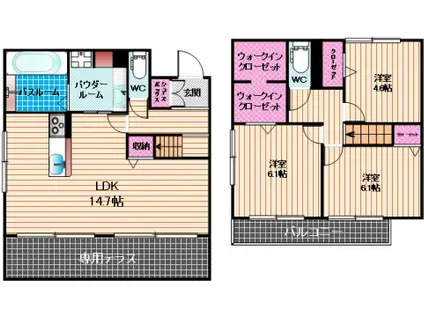 ディールーム曰佐(3LDK/1階)の間取り写真