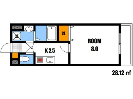 ヴィランス大塚I(1K/1階)の間取り写真