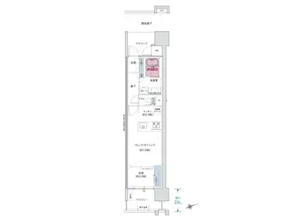 ザ・プレミアム長崎駅前(1LDK/3階)の間取り写真