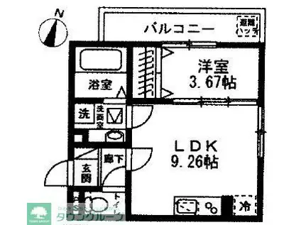 CAPITAL COURT (1LDK/3階)の間取り写真