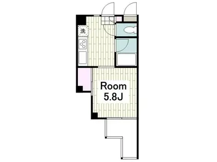 イーストガーデン(1K/3階)の間取り写真