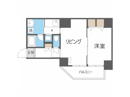 パルクアレース・ダハイム(1LDK/11階)の間取り写真