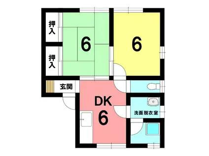 シャトレーサワイ(2DK/2階)の間取り写真