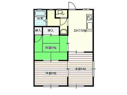 コンフォルト21(3DK/1階)の間取り写真