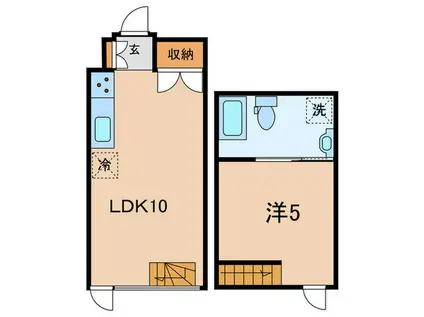 ハウスHM(1LDK/3階)の間取り写真