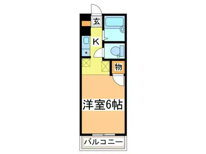 フローラル三宅(ワンルーム/2階)の間取り写真