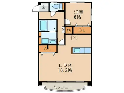 林ハイム(1LDK/1階)の間取り写真