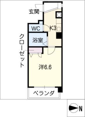 LIFE壱番館(1K/1階)の間取り写真