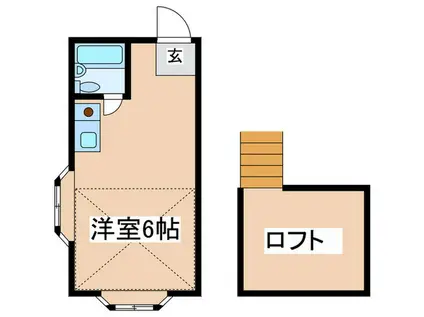 ハイツリー向ヶ丘(ワンルーム/2階)の間取り写真