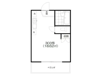 リシェ西大井(ワンルーム/1階)の間取り写真