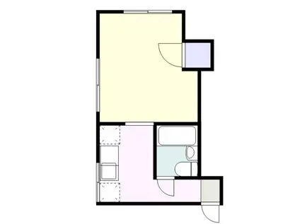 ミリューI(1K/3階)の間取り写真