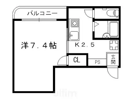 STABLE万寿寺(1K/2階)の間取り写真