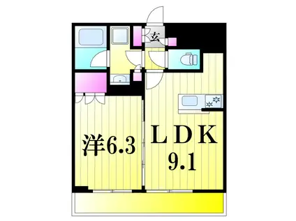 第18シントウキョウビル(1LDK/2階)の間取り写真