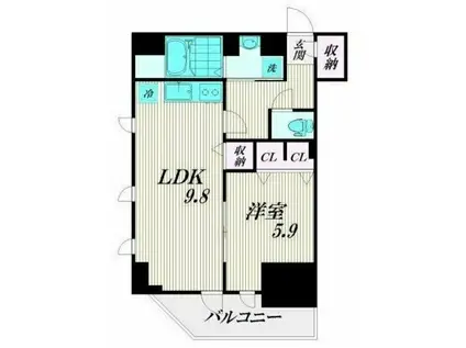 T・YビルII(1LDK/3階)の間取り写真