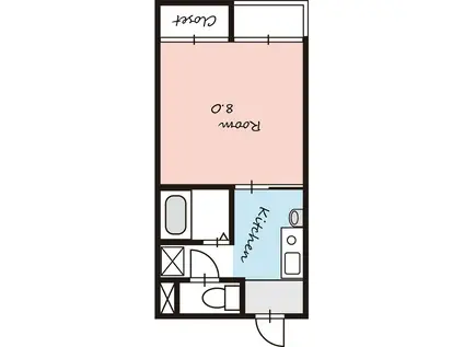 LA FORT(1K/3階)の間取り写真