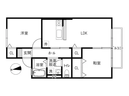 エル津田(2LDK/2階)の間取り写真