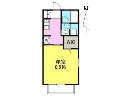 ディアス西町(1K/1階)の間取り写真