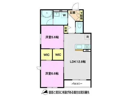 ルアナ朝霞(2LDK/1階)の間取り写真