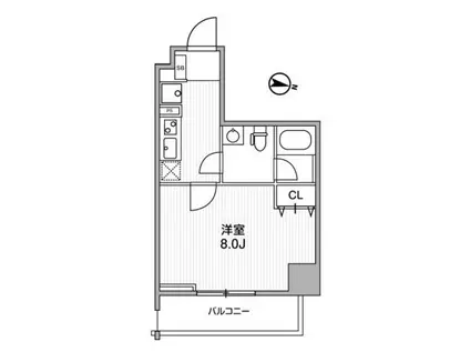 LUNIQ錦糸町(1K/5階)の間取り写真
