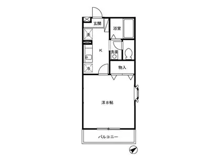 フォルトゥーナ-新川2丁目-(1K/2階)の間取り写真