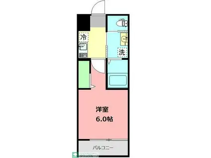 ラフィーナー大和(1K/2階)の間取り写真