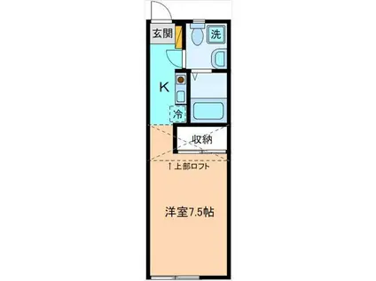 サンフラワー高尾台(1K/1階)の間取り写真