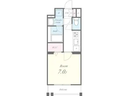 音ノ葉テラス田端(1K/2階)の間取り写真
