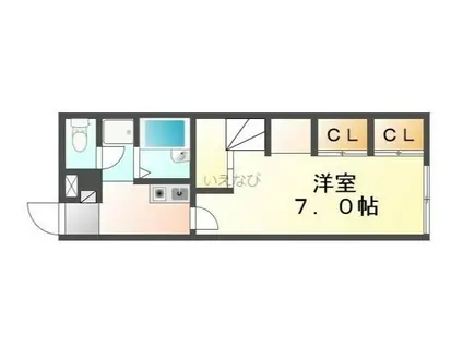 レオパレスシーサー館(1K/3階)の間取り写真