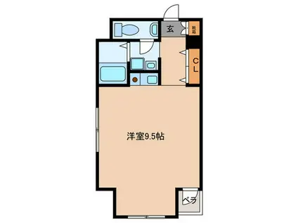 コーシン北浜(ワンルーム/3階)の間取り写真