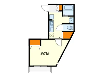 OPEN RISE成増I(1K/3階)の間取り写真