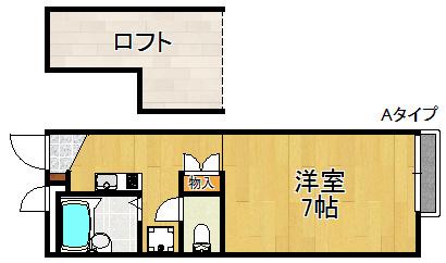 レオパレスWINGK(1K/2階)の間取り写真