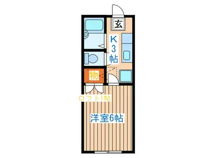 ロフトハウス吹上IV(1K/1階)の間取り写真