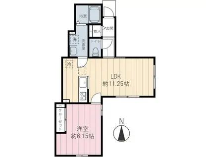 アンシャンテ(1LDK/1階)の間取り写真