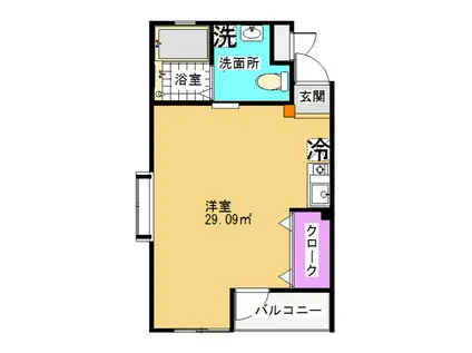 湘南台マンション21(ワンルーム/2階)の間取り写真