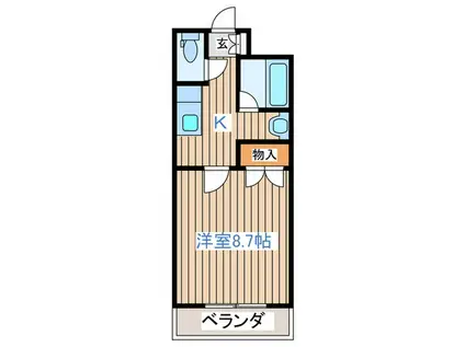 アムールシャトー(1K/5階)の間取り写真