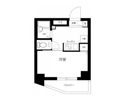 スカイコート大塚第2(1K/2階)の間取り写真