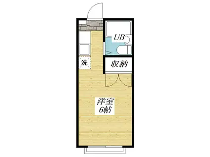 スカイハイツ土方(ワンルーム/2階)の間取り写真