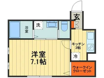 パークハウス川口元郷(1K/1階)の間取り写真