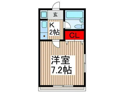 メゾンルミネ(1K/3階)の間取り写真