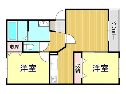 DOM312(2LDK/1階)の間取り写真