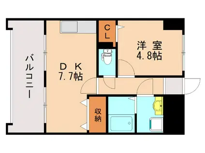 オーレオール(1DK/2階)の間取り写真