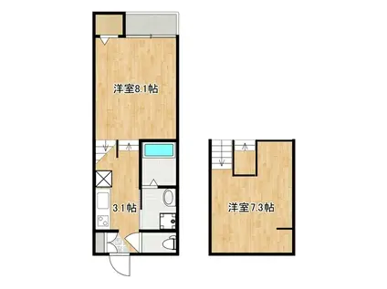 カテリーナ神宮前(1K/2階)の間取り写真